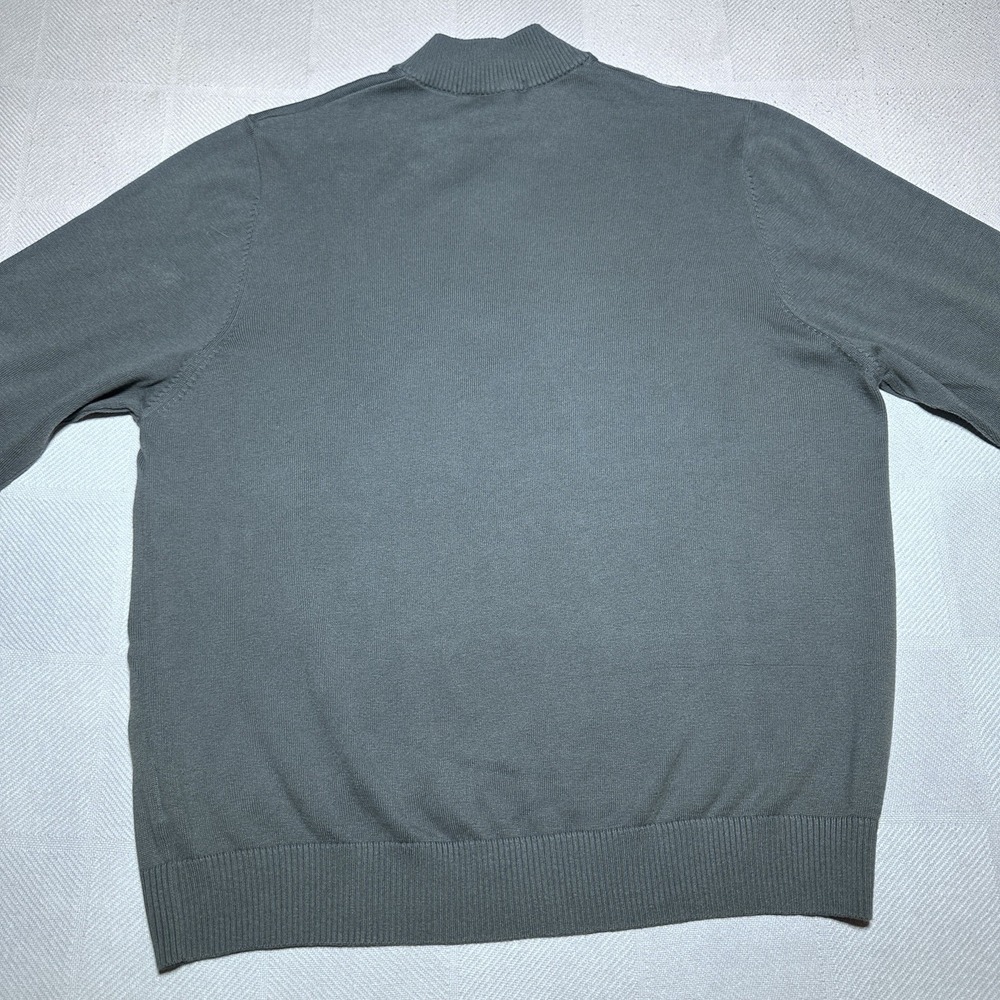 Nike Tiger Woods 1/4 Zip Sweater Mens XL Gray Cotton Cashmere Golf Casual Preppy - Picture 7 of 12